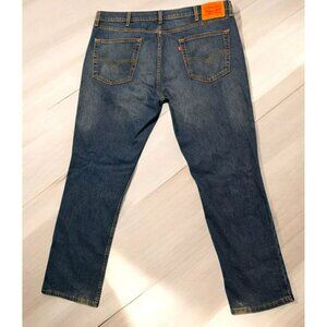 Levis 511 Jeans W40 L30 Mens Blue Denim Pants Stretch Distressed Straight Slim